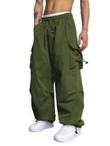 Calças cargo ZAFUL Flat Pocket Parachute para homens Deep Green XL Calças cargo ZAFUL Flat Pocket Parachute para homens Deep Green XL