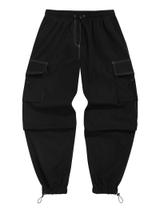 Calças cargo ZAFUL Flat Pocket Parachute para homens e mulheres Calças cargo ZAFUL Flat Pocket Parachute para homens e mulheres