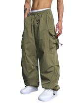 Calças cargo ZAFUL Flat Pocket Parachute para homens verdes M Calças cargo ZAFUL Flat Pocket Parachute para homens verdes M