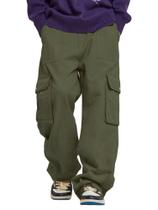 Calças cargo ZAFUL Flat Pocket Parachute para homens verdes XXL Calças cargo ZAFUL Flat Pocket Parachute para homens verdes XXL