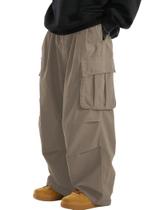 Calças cargo ZAFUL, folgadas, casuais, com cordão, soltas, para homens