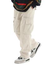 Calças cargo ZAFUL Wild Loose Fit Y2K com cordão para homens