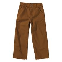Calças Carhartt Washed Dungaree para bebês e meninos marrons de 12 meses