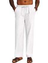 Calças casuais COOFANDY com elástico na cintura e cordão, soltas, para homens Calças casuais COOFANDY com elástico na cintura e cordão, soltas, para homens