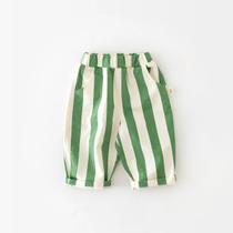 Calças Casuais De Algodão Listradas Para Crianças, Ajuste Solto Com Bolsos Para Meninos E Meninas, Calças Casuais De Algodão Listradas Para Crianças, Ajuste Solto Com Bolsos Para Meninos E Meninas,