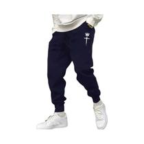 Calças Casuais De Inverno Masculinas Com Estampa De Coroa Cruzada, Alta Qualidade, Jogger Com Calças Casuais De Inverno Masculinas Com Estampa De Coroa Cruzada, Alta Qualidade, Jogger Com