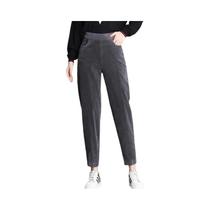 Calças Casuais De Veludo Cotelê De Cintura Alta Para Mulheres, Quentes E Confortáveis, Calças Harem