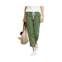 Calças Casuais Femininas De Algodão Preto Com Cintura Ajustável Y2K, Elegantes Para O Outono