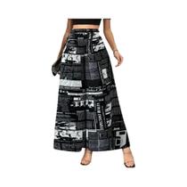 Calças Casuais Femininas De Perna Larga Com Estampa Digital 3D Estilo De Rua Tendência De Moda De