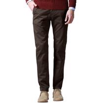 Calças casuais finas e cônicas masculinas combinam com cáqui escuro 29 Calças casuais finas e cônicas masculinas combinam com cáqui escuro 29