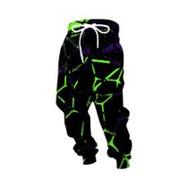 Calças Casuais Masculinas Com Listras Neon, Confortáveis E Macias, Estilo Urbano Para Outono Calças Casuais Masculinas Com Listras Neon, Confortáveis E Macias, Estilo Urbano Para Outono