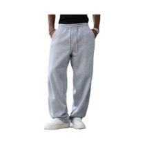 Calças Casuais Masculinas De Algodão Com Cintura Ajustável Em Cores Sólidas Estilo Outono Inverno De