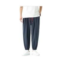 Calças Casuais Masculinas De Algodão E Cânhamo M-5XL, Soltas, Com Cordão, Estilo Lantern, Para