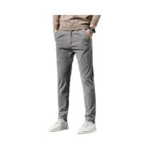 Calças Casuais Masculinas De Corduroy Khaki Térmicas Com Forro De Pelúcia, Corte Slim, Outono