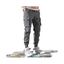 Calças Casuais Masculinas De Corte Solto Com Múltiplos Bolsos Moda Hip-Hop Primavera Outono