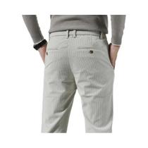Calças Casuais Masculinas De Veludo Cotelê 2026 Primavera Outono Elásticas Corte Regular Moda