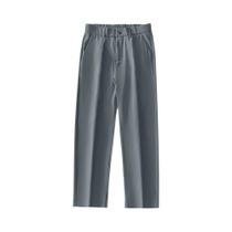 Calças Casuais Masculinas De Verão Em Poliéster Respirável, Moda Coreana, Cintura Semi-Larga, Corte