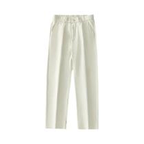 Calças Casuais Masculinas De Verão Em Poliéster Respirável, Moda Coreana, Cintura Semi-Larga, Corte Calças Casuais Masculinas De Verão Em Poliéster Respirável, Moda Coreana, Cintura Semi-Larga, Corte