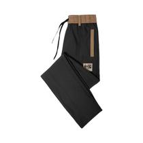 Calças Casuais Masculinas De Verão Em Seda Gelada, Cintura Média, Elásticas, Retas, Confortáveis E Calças Casuais Masculinas De Verão Em Seda Gelada, Cintura Média, Elásticas, Retas, Confortáveis E