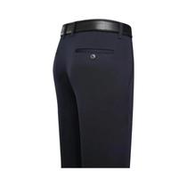 Calças Casuais Masculinas plus Size Azul Marinho Elásticas Para Primavera Verão 46 48