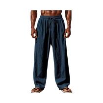 Calças Casuais Masculinas plus Size Em Algodão E Linho Com Corte Reto E Cordão Confortáveis 2025 Calças Casuais Masculinas plus Size Em Algodão E Linho Com Corte Reto E Cordão Confortáveis 2025
