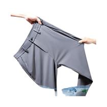 Calças Casuais Masculinas Ultrafinas De Seda Gelada Com Secagem Rápida, Elásticas E Corte Reto,