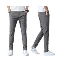 Calças Casuais Masculinas Ultrafinas E Elásticas, Slim Fit, Respiráveis Para Primavera E Verão,