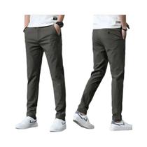 Calças Casuais Masculinas Ultrafinas E Elásticas, Slim Fit, Respiráveis Para Primavera E Verão,