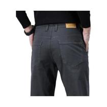 Calças Casuais Slim Fit Masculinas 97% Algodão Preto Caqui Cinza Azul Elásticas Longas Para Negócios