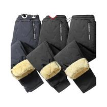 Calças Casuais Térmicas Impermeáveis E À Prova De Vento Para Homens Em Plush De Inverno Pacote Com 3