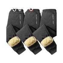 Calças Casuais Térmicas Impermeáveis E À Prova De Vento Para Homens Em Plush De Inverno Pacote Com 3