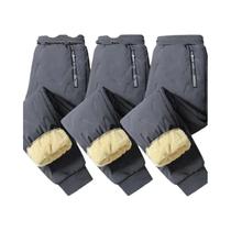 Calças Casuais Térmicas Impermeáveis E À Prova De Vento Para Homens, Pacote Com 3 Peças