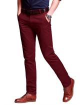 Calças combinam com ajuste masculino, cônico, elástico, casual, 8103, vermelho escuro Calças combinam com ajuste masculino, cônico, elástico, casual, 8103, vermelho escuro