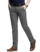 Calças combinam com ajuste masculino, cônico, elástico, casual, cinza 8103 Calças combinam com ajuste masculino, cônico, elástico, casual, cinza 8103