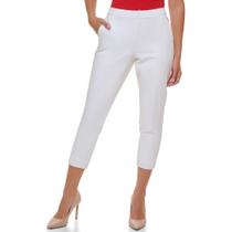 Calças Cropped Tommy Hilfiger Sloane Ankle Ivory - Tamanho 12