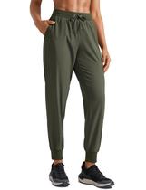 Calças CRZ YOGA Joggers Leves com Entrepernas de 70 cm Verde Oliva Escuro Calças CRZ YOGA Joggers Leves com Entrepernas de 70 cm Verde Oliva Escuro