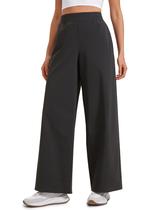 Calças CRZ YOGA Stretch Wide Leg Casuais para mulheres em cinza tinta