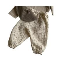 Calças De Algodão Orgânico Para Bebês E Crianças Pequenas Com Estampa Fofa, Pantalons Capris Macios