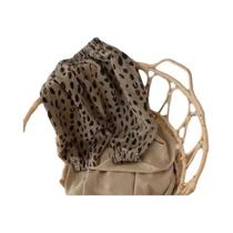 Calças De Algodão Soltas Com Estampa De Leopardo Para Meninas, Moda Casual Para Crianças, Calças