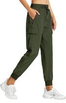 Calças de caminhada Libin femininas Cargo Joggers Army Green S Calças de caminhada Libin femininas Cargo Joggers Army Green S