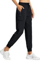 Calças de caminhada Libin femininas Cargo Joggers pretas tamanho S