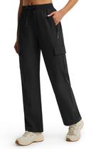 Calças de caminhada Libin Lightweight Cargo Quick Dry femininas pretas XL