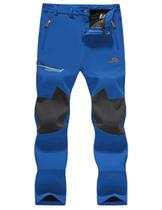 Calças de caminhada MAGCOMSEN impermeáveis de inverno para homens - azul