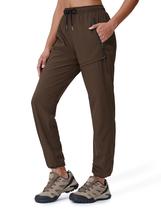 Calças de caminhada Seamaid Quick Dry Lightweight para mulheres marrons L Calças de caminhada Seamaid Quick Dry Lightweight para mulheres marrons L