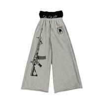 Calças De Cintura Alta Bordadas Estilo Street Guard Y2K Estampadas Casuais Com Perna Reta E Design Calças De Cintura Alta Bordadas Estilo Street Guard Y2K Estampadas Casuais Com Perna Reta E Design