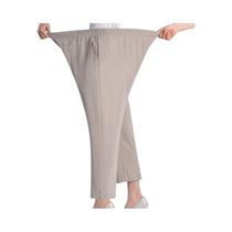 Calças De Cintura Alta E Perna Reta plus Size 7XL 8XL Para Mulheres De Meia Idade, Finas Para Calças De Cintura Alta E Perna Reta plus Size 7XL 8XL Para Mulheres De Meia Idade, Finas Para