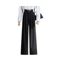 Calças De Cintura Alta Em Burgundy Para Mulheres, Elegantes E Modernas, Com Bolsos, Nas Cores Preto