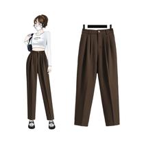 Calças De Cintura Alta plus Size Para Mulheres, Estilo Coreano, Calças De Terno Para Primavera E Calças De Cintura Alta plus Size Para Mulheres, Estilo Coreano, Calças De Terno Para Primavera E