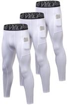 Calças de compressão Queerier para homens, pacote com 3 bolsos