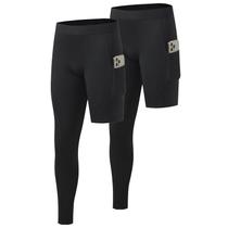 Calças de compressão Towintec masculinas de basquete de uma perna pretas S Calças de compressão Towintec masculinas de basquete de uma perna pretas S